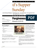 Lord's Supper Sunday: Forgiveness