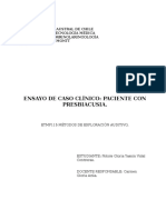 Ensayo Sobre Caso Clinico PRESBIACUSIA