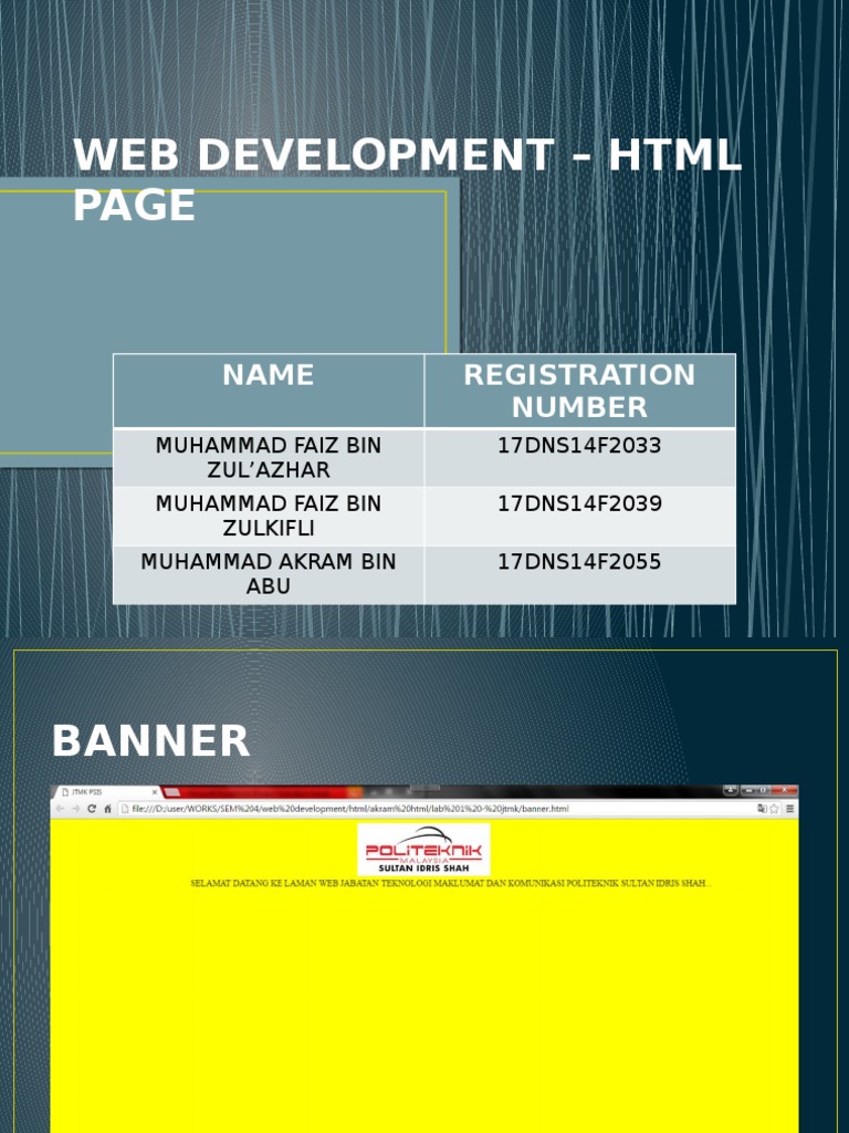 Web Development - HTML Page | PDF