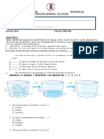 Prueba de Ciencia Tercera Unidad El Agua