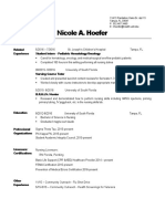 Nicole Hoefer Professional Resume 2016 Revised