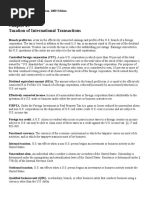 Taxation of International Transactions