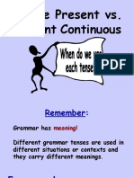 Simple Present Vs Present Continuous