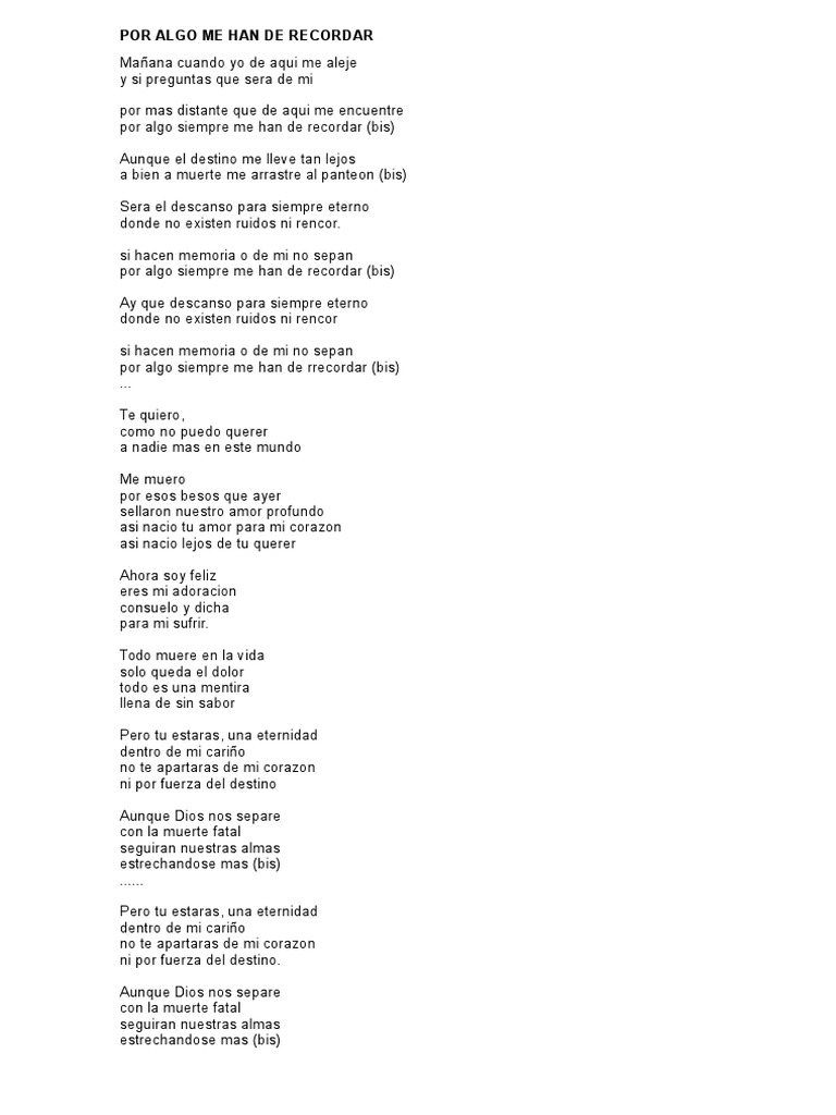 Por Algo Me Han de Recordar | PDF