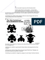 Report From Week 30, In Which You Were Asked to Interpret Any of Four Rorschach Ink Blots.