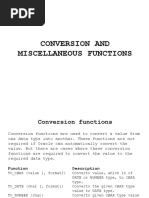 6-1. Conversion and Miscellaneous Functions