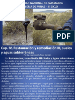 Cap. VI, Restauracion y Remediacion III, Suelos y Aguas Subterraneas