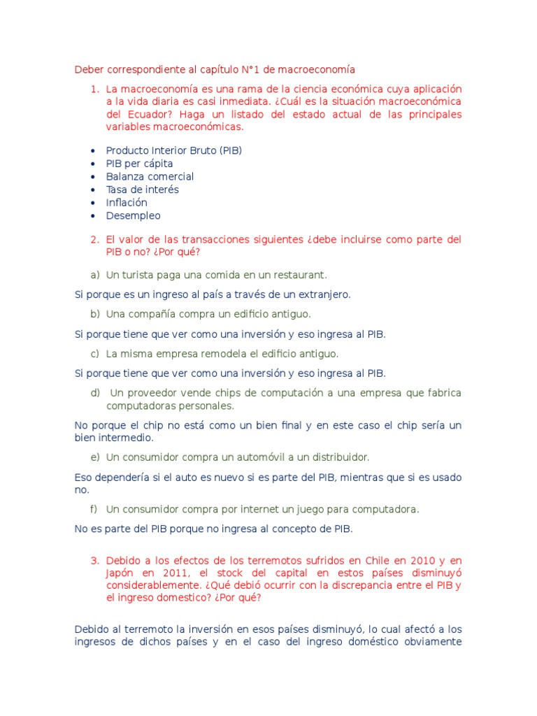 Macro Economia | PDF | Producto Interno Bruto | Bienestar