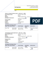 Student Detail Schedule