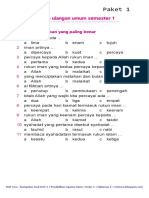 Kumpulan Soal UAS Ganjil PAI Kelas 1 PDF