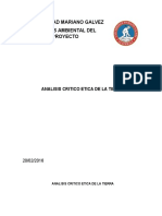 Analisis Critico Etica de La Tierra-Analisis Ambiental Del Proyecto