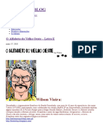 O Alfabeto Do Velho Oeste - Letra E, Por Wilson Vieira.