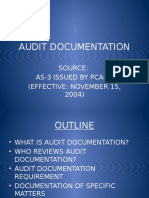 Audit Documentation: Source: As-3 Issued by Pcaob (Effective: November 15, 2004)