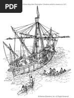 Color The Nina! This Was One of Three Ships That Christopher Columbus Sailed To America in 1492