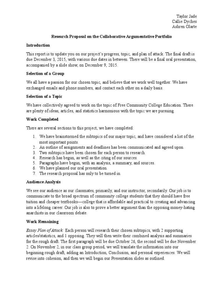 English 1010 Portfolio 2 Research Proposal | PDF | Essays | Communication