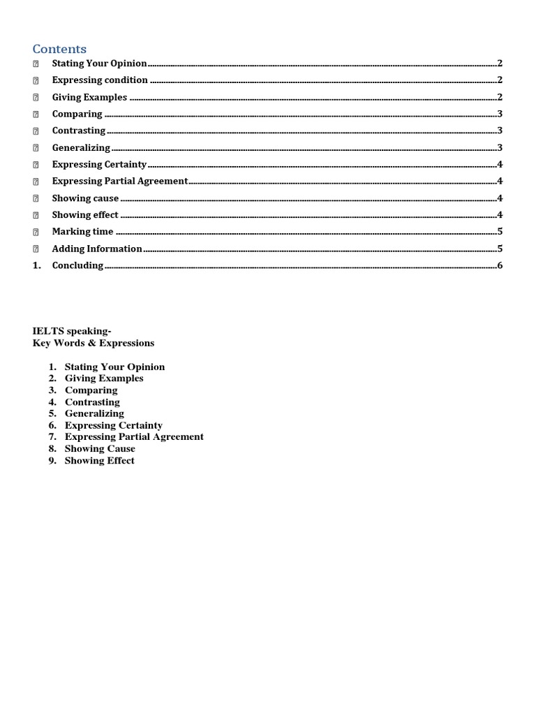 IELTS Speaking & Writing Key Expressions PDF | PDF | Home & Garden ...