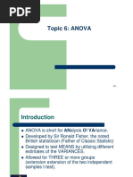 ANOVA (QUALITY MANAGEMENT)