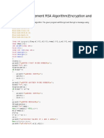 C Code To Implement RSA Algorithm