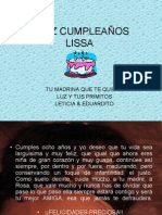 FELIZ CUMPLEAÑOS LISSA