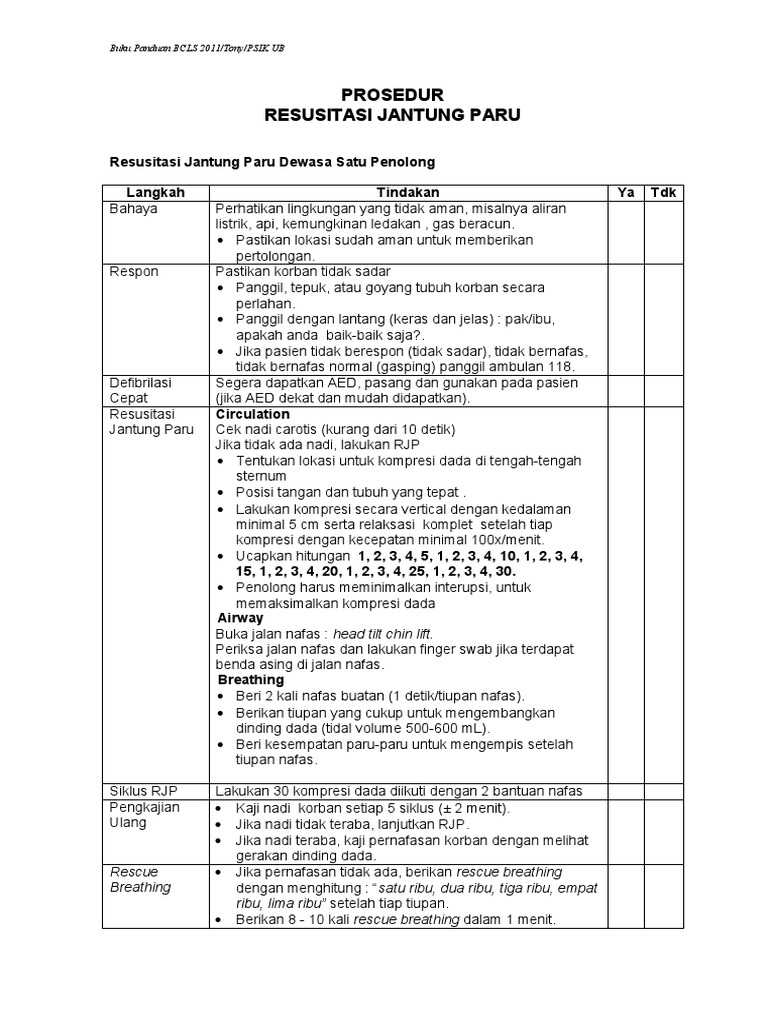 Prosedur RJP PSIK PDF | PDF | Sains & Matematika