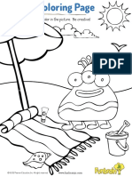 Coloring Page Beach Day PDF