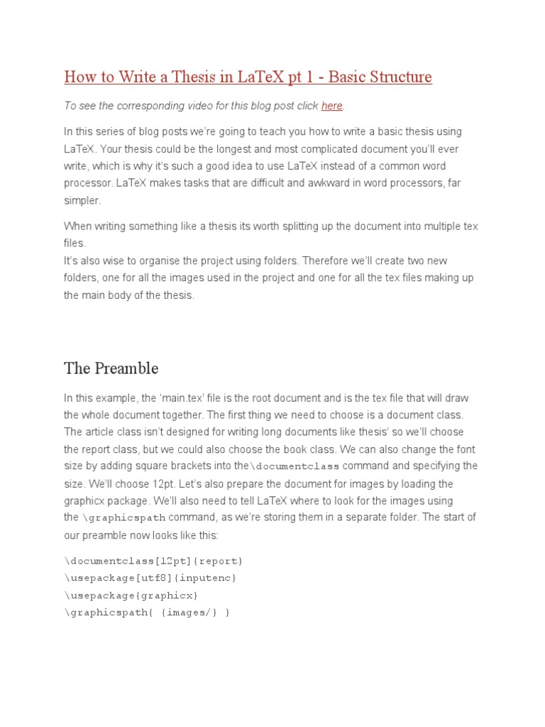 Thesis Writing in LaTeX: Structure Guide | PDF | Citation | Te X