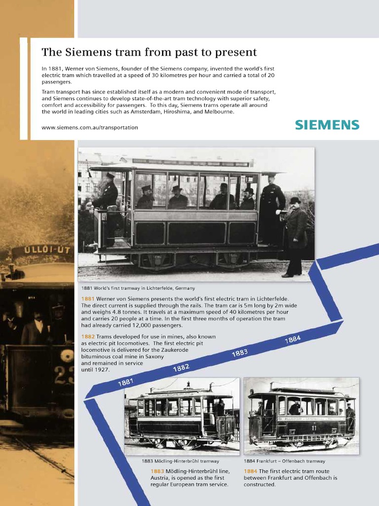 The Siemens Tram From Past To Present PDF | PDF | Travel | Classics