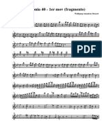 Mozart Sinfonia 40 1er Mov Fragmento - Violin PDF