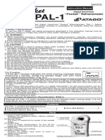 Atago PAL-1 Refractometer Instruction Manual