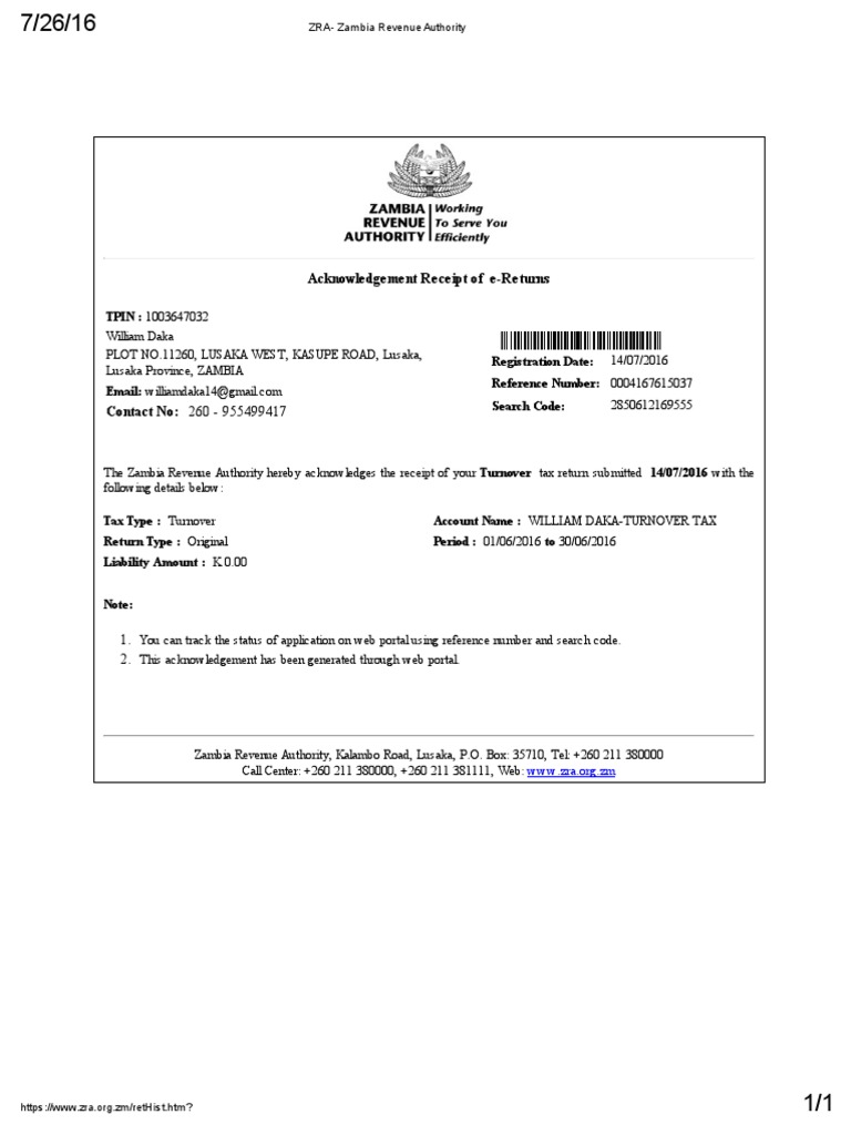 ZRA Zambia Revenue Authority (ZRA) PDF PDF