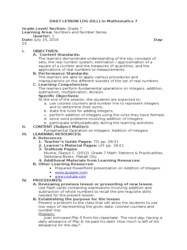 Examples of positive and negative integers picture