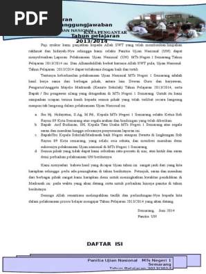 Contoh Laporan Ujian Nasional Smp Seputar Laporan