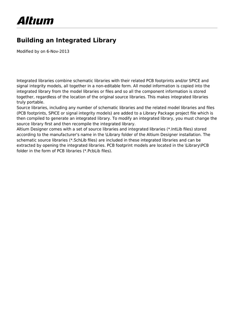 Creating Integrated Libraries in Altium | PDF | Library (Computing ...