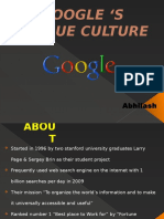 Google S Unique Culture: Abhilash