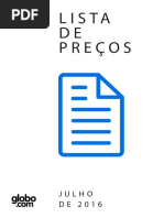 Tabela de Precos Julho 2016