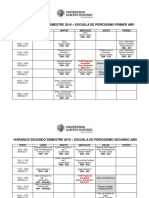 Horario Segundo Semestre 2016