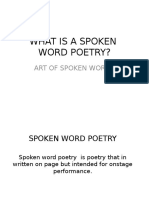 What Is A Spoken Word Poetry