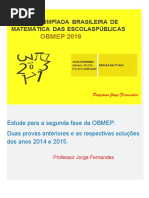 Provas OBMEP 2016 - 2º FASE