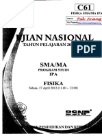 Pembahasan Soal UN Fisika SMA 2012 Paket C61 Zona D