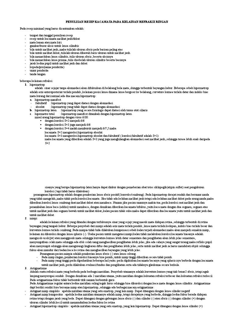 Penulisan Resep Kacamata PDF