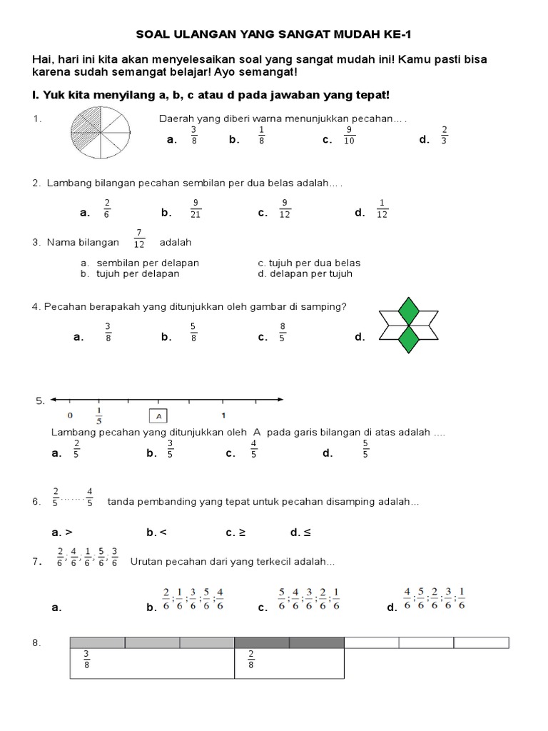Uts Matematika Kelas Iii Semester 2