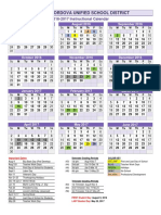 2016-2017 Instructional Calendar