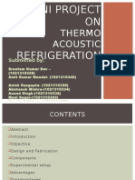 Mini Project ON Refrigeration: Thermo Acoustic