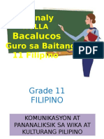 INTRO - GRADE 11 TOPICS Mahahalagang Paunawa-Paalala