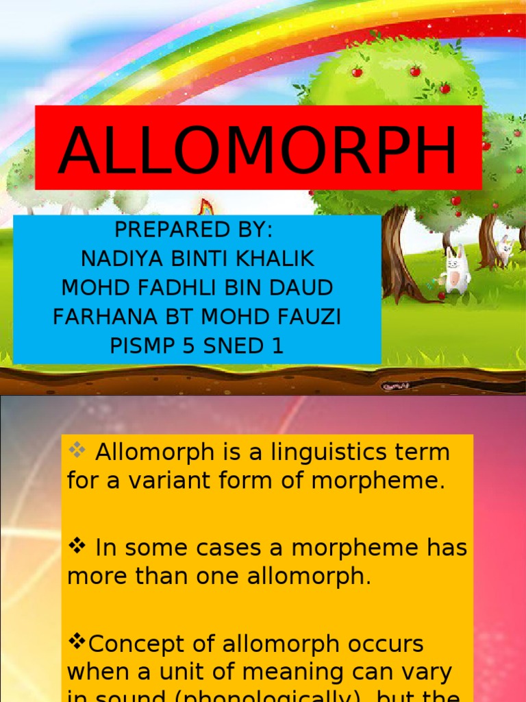 ALLOMORPH | PDF | Plural | Morphology