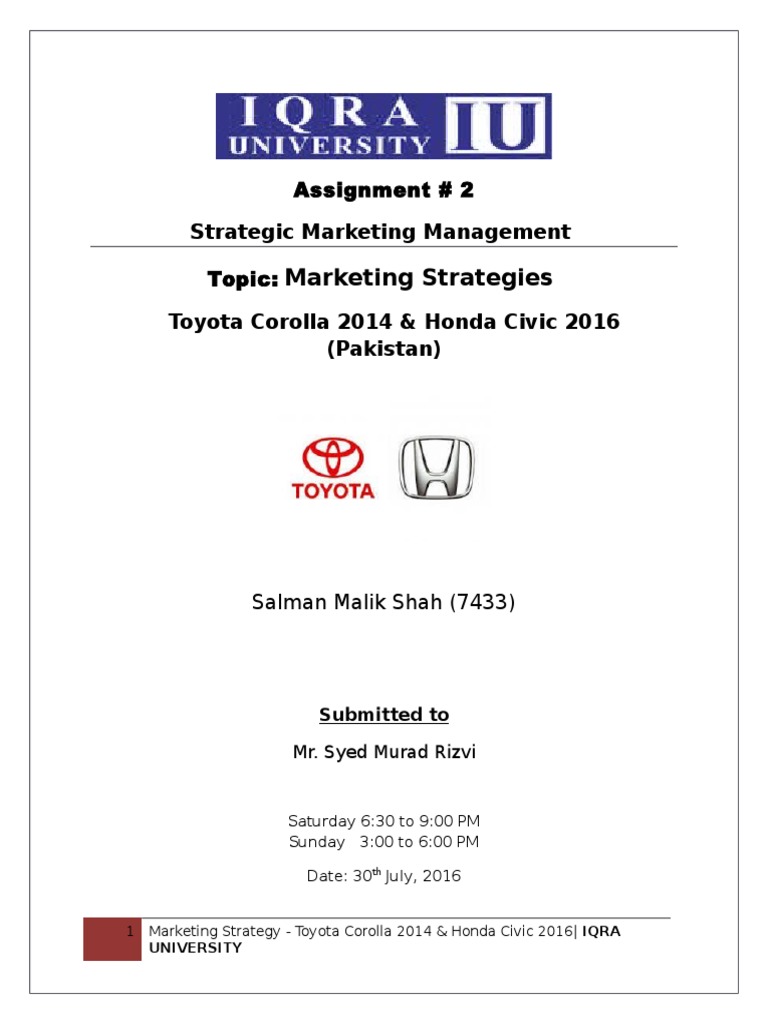 Marketing Strategies for Car Enthusiasts | PDF | Toyota | Honda