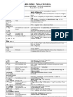 Rabea Girls' Public School: School Calendar For The Academic Year 2014 To 2015 APRIL 2014