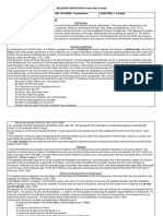 RELIGIOUS EDUCATION Lesson Plan Format GRADE: Stage 3 Yr. 6 UNIT OF WORK: Confirmation DURATION: 1-2 Weeks