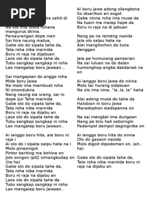 Kumpulan Lagu Batak Docx