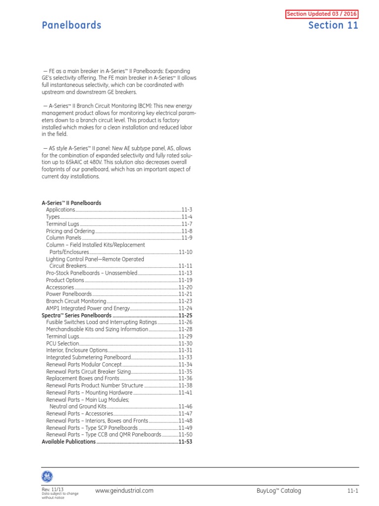 Catalogo Panelboards de General Electric | PDF | Fuse (Electrical ...